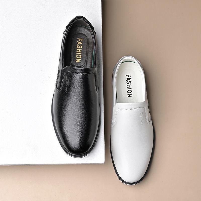 Foreign Trade Large Size Leather Shoes Men's 2024 New Soft Leather Soft Sole Non-slip Casual Men's Single Leather Shoes Business Leather Shoes Men'
