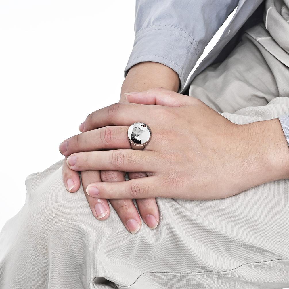 Ring für Herren, schlichte, glänzende Oberfläche, Titanstahl, Unisex, Hip-Hop-Paarschmuck, schwarz, personalisierte gestapelte Fingerringe für Männer