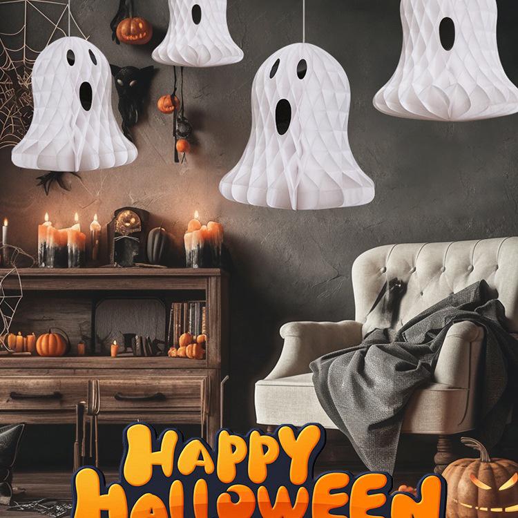 Halloween Ghost Honeycomb Hanging Decoration for Party or Home