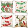 Christmas Pillow Cover Christmas Tree Elk Snowman Print Home Decoration Cushion Cover for Home Sofa