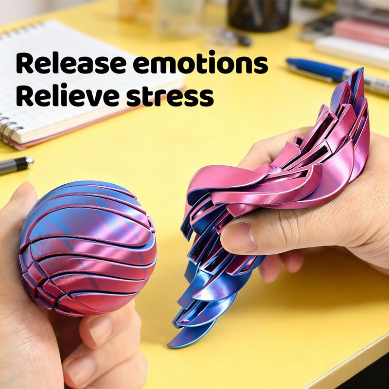 Slijmbal Fidget Speelgoed 3D Geprint Twistsfeer Fidget Speelgoed Tandwiel Vloeibare Stroming Bal Met Roterend Ontwerp Angstverlichtend Speelgoed Cadeaus