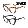 2PACK New Oversized Square Gradient Sunglasses for Women Thick Fashion Big Frame Shades Trendy UV400 Shades Sunglasses