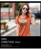 Women's Mid-Length Loose Letter T-Shirt, Korean Style Summer Casual Half-Sleeve White Top