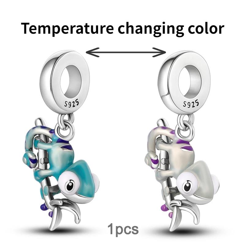 Copper Flower Firefly Chameleon Charms Pendant Bead Fits Original Bracelet Necklace Women Diy Animals Plants