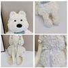 PP Cotton Plushie Doll Fur Bag Shoulder Bag Stuffed Running Dog Knapsack  Kids Playing Supplies