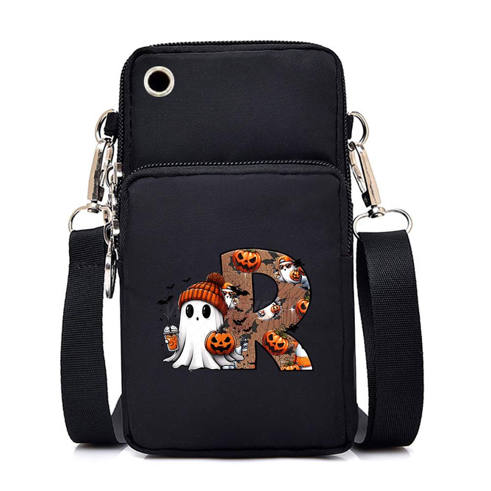 Halloween cute little ghost 26 letter messenger bag multi-function go out portable mobile phone bag