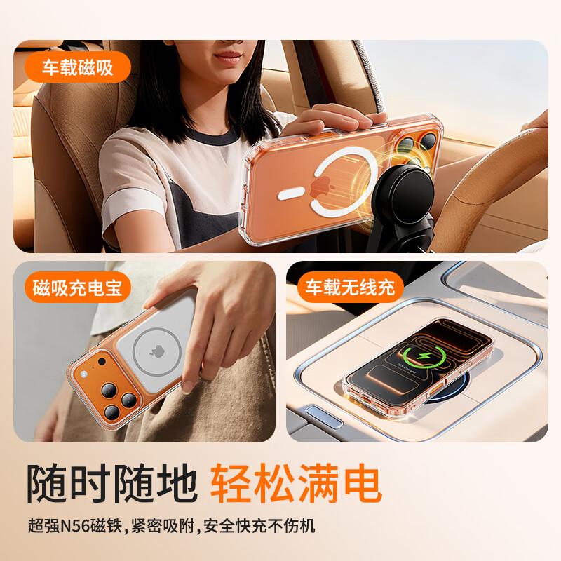 XYI Ai Camera Button Full Coverage Case for iPhone 17 Pro Max, Magnetic MagSafe Ultra-Thin Transparent Shockproof Cover