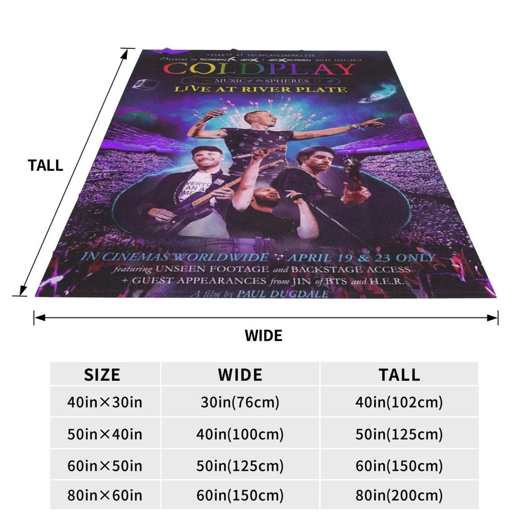 Coldplay Blankets Fleece Sofa Throw Blanket Lightweight Throw Blankets for Home Bedroom Office Throws Bedspread Quilt