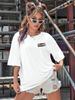 Floral & Skeleton Print Cotton T-Shirt for Women Motivational Grow Through It Personality Female Tee Oversize Tops Soft Clothes