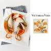 VICTORIA&VERA Floral Print Mulberry Silk Scarf