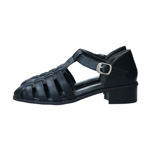 Bridget Birkin Gurkha Sandals, Strap Gurkha Sandals, Women's, Black, Size 24.0 Cm, 542013