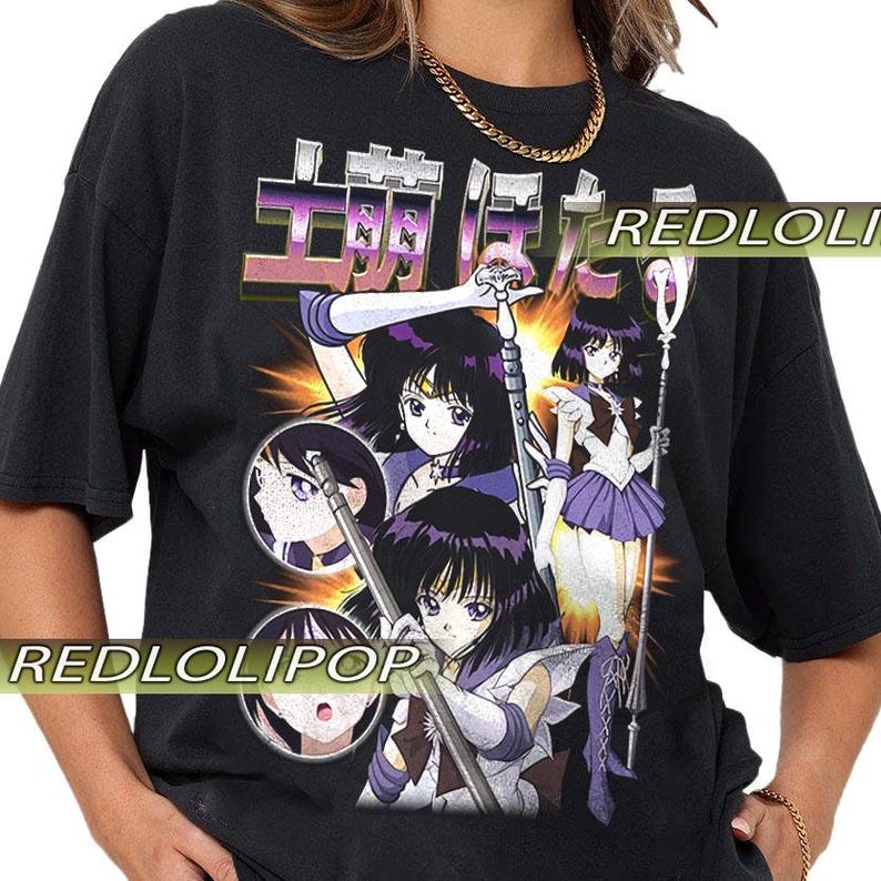 Saturn Graphic Tee: Anime Sailor Moon kids T-Shirt 140