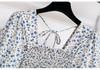 French Design Floral Short-Sleeved Summer Dress for Women