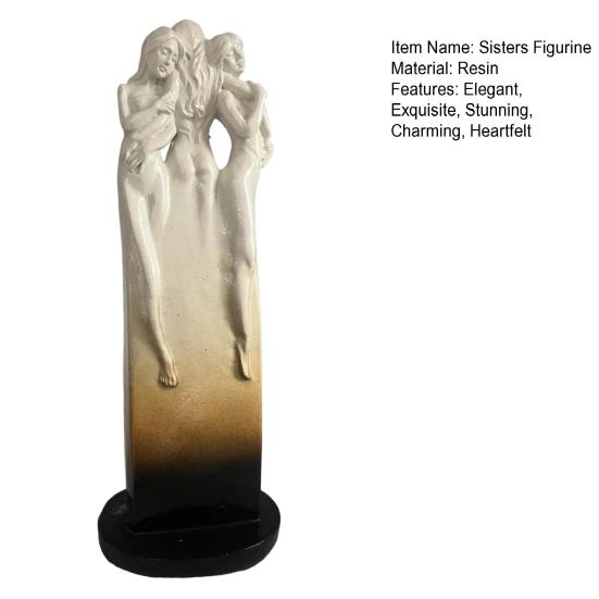 Three Sisters Figurine Resin Abstract Sisters Embrace Sculpture for Living Room Modern Home Shelf Decoration