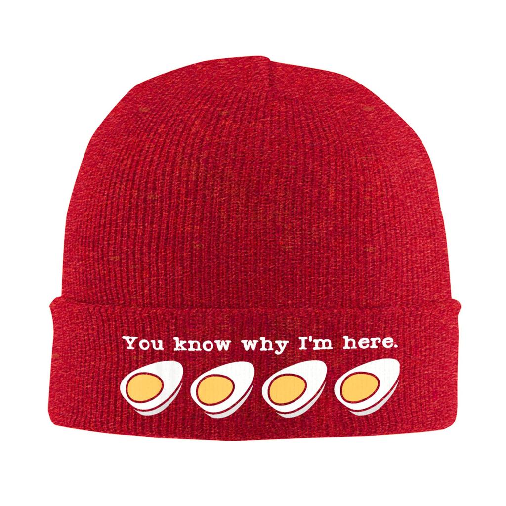Thanksgiving Dinner You Know Why I'm Here Deviled Egg Retro Bonnet Hats Beanie Hats Winter Knitted Hat Men Women Gym Warm Cap