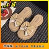 Platform beach shoes fairy wind cool slippers female summer wear 2025 new fashion bow high-end cool slippers