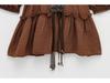 2025 Spring Women's European-American Style Belted Lace Short Dress