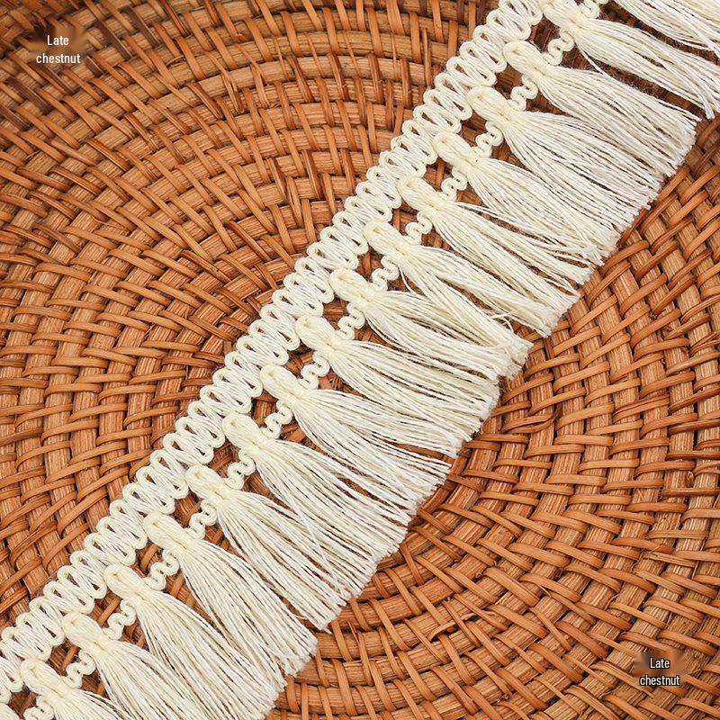 Plaid Fringe Polyester Lace Trim for Skirts, Tablecloths, DIY Bags, and Hat Accessories