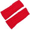 Comfortable Winter Arm Sleeves Fingerless Gloves Soft Acrylic Fibre Cable Knit Gloves For Outdoor Daily Use And Sport