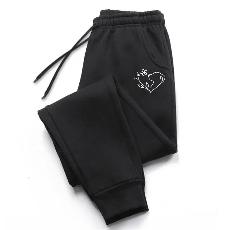 Womens Sweatpants Sweet Printed Casual Pants Daily Outdoors Sports Jogging Trousers Soft Street Woman Pants Walk a Dog