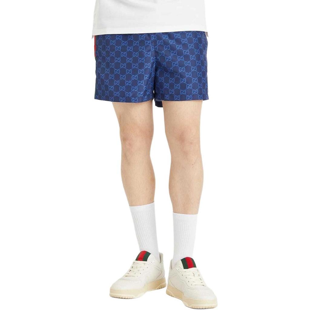 GUCCI FW25 Lido Collection Beach Shorts Men's Marine Blue 815602-XHAJ3-4735
