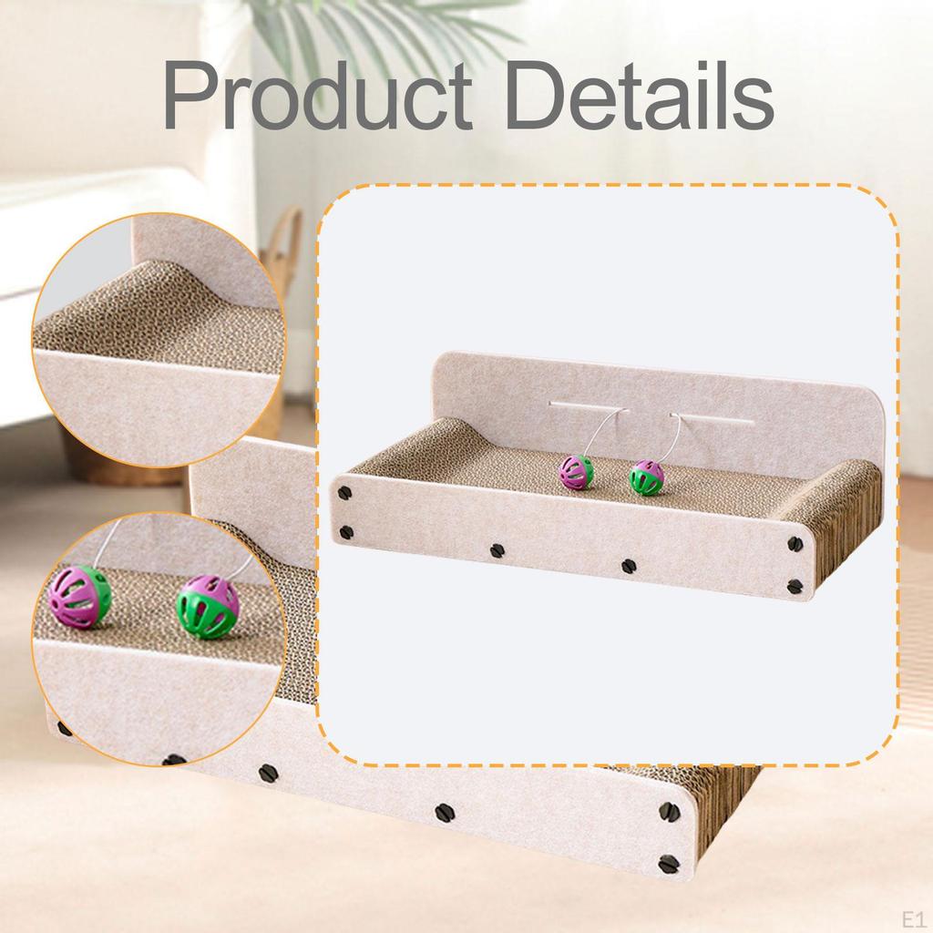 Cat Scratching Board Accessory Playing Resting Cartoon Gifts Supplies with Interactive Ball
