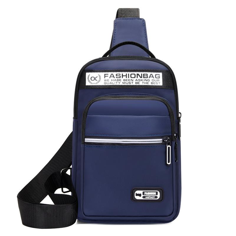 Geantă de piept pentru bărbați, simplă, de mare capacitate, de călătorie în aer liber, geantă de umăr, modă casual, geantă de piept multifuncțională