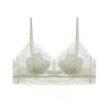 French Lace U-Back Wireless Bra, Thin Thin Strap Push Up Small Bust Back Shaping Summer Women Bralette