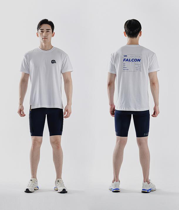 LESTE Functional Training Short Sleeve T-Shirt Falcon Head [White]
