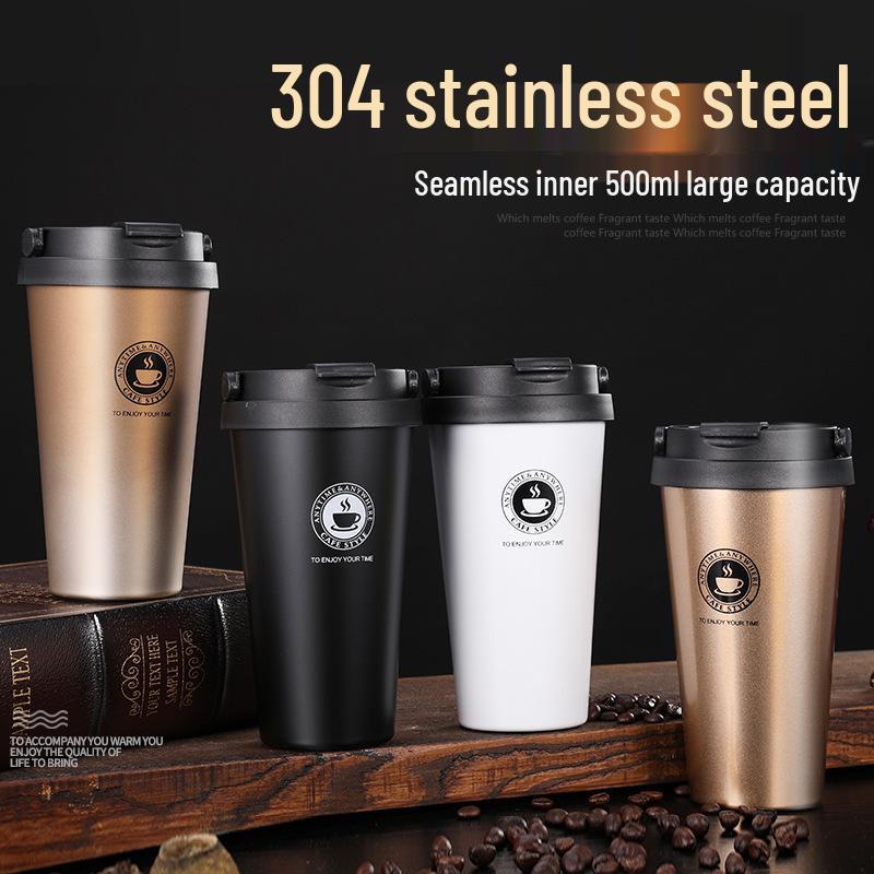 304 Stainless Steel Creative Coffee Thermos - Portable Travel Gift