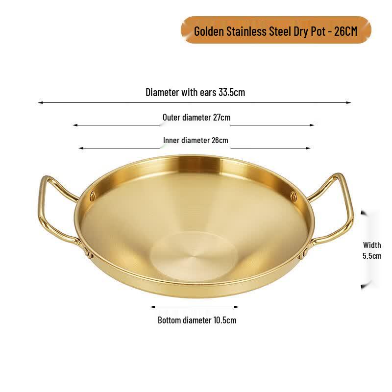 ZISIZ Gold Thickened Stainless Steel Multi-use Pot