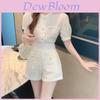 Vintage French Romantic Blouse With 3d Print And V Neck For Summer Womens Fashion