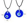 Pu Leather Chains Drop Shaped Lucky Fashion Jewelry Clavicle Chains Demon Eye Blue Eyes Necklace