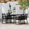 VidaXL Garden Dining Set 5 Pcs Black 3099157