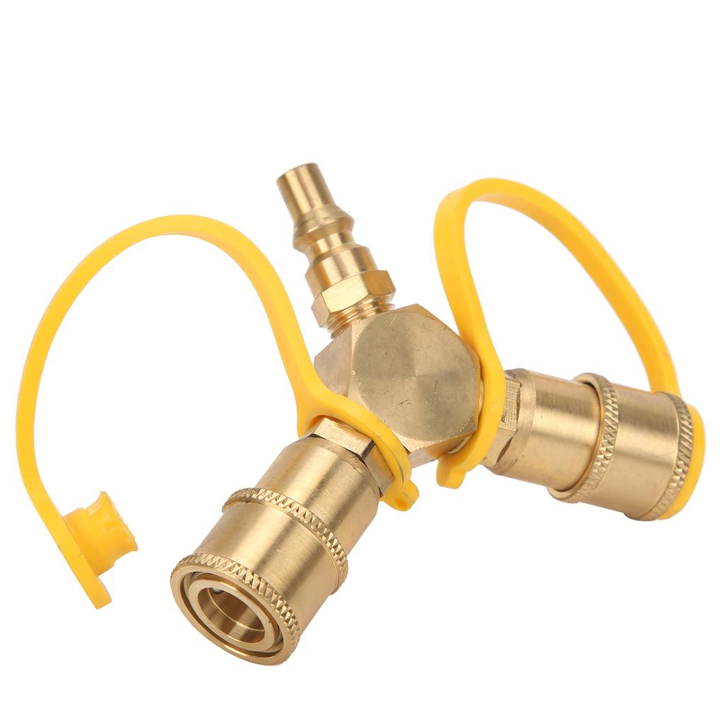 2 Ways 1 4in RV Propane NPT Quick Connect Y Splitter Adapter for Propane Hose Connector Kit