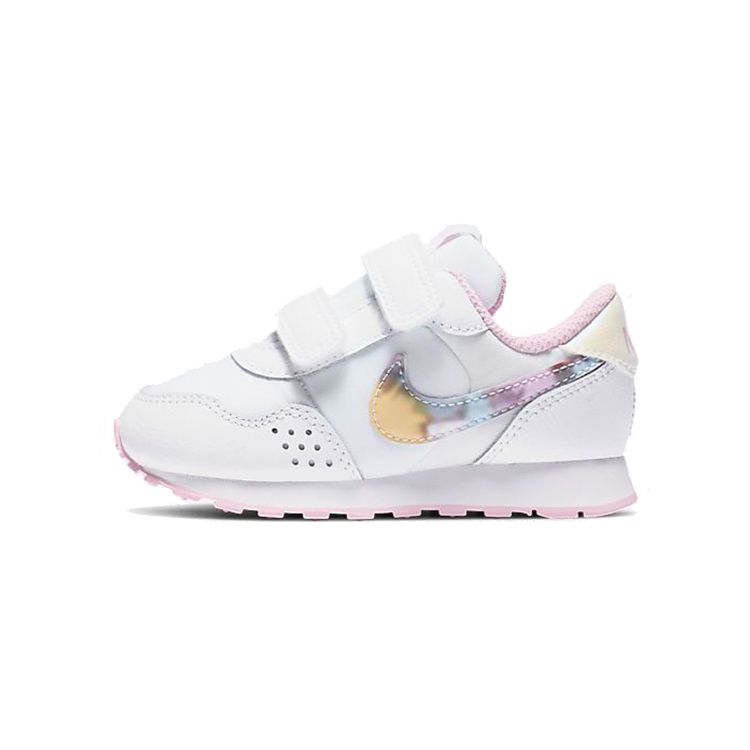 Nike MD Valiant Floral Cushioning Non-Slip Low Top Running Shoes Baby sneaker White Pink CN8557-100 26