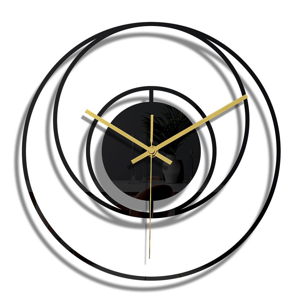

CC301-320 3D черные акриловые круглые настенные часы - минималистский домашний декор, 3 мм 3mm Black Acrylic