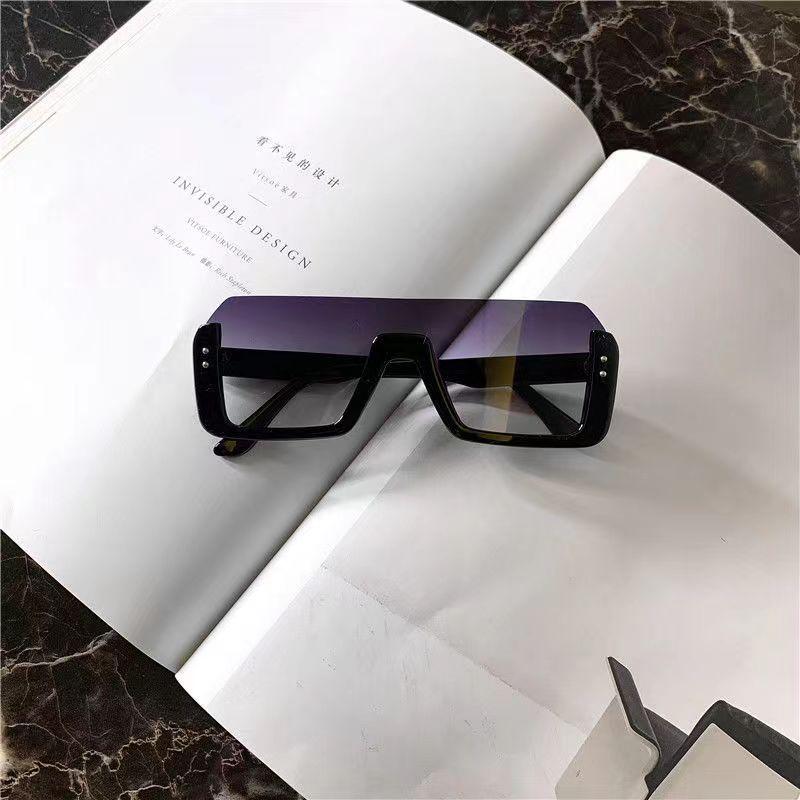 Vintage Square Sunglasses Women Men Half Frame Retro Sun Glasses Unisex Eyewear Fashion Eye Glasses