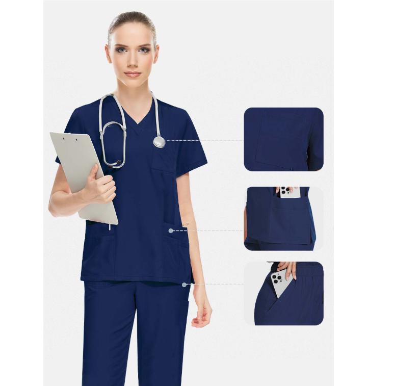 Wholesale Price Medical Suit for Women Surgical Gown Lab Coat with Pockets Dental Scrub Veterinary Uniform Soft Nursing Articles
