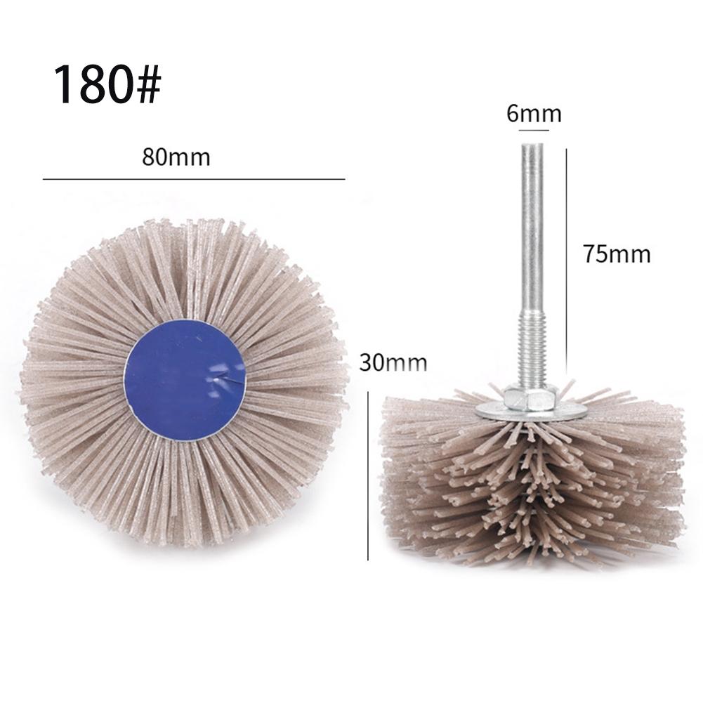 Nylon Wheel Brush for Woodcarving with 80mm Diameter for Precision Work