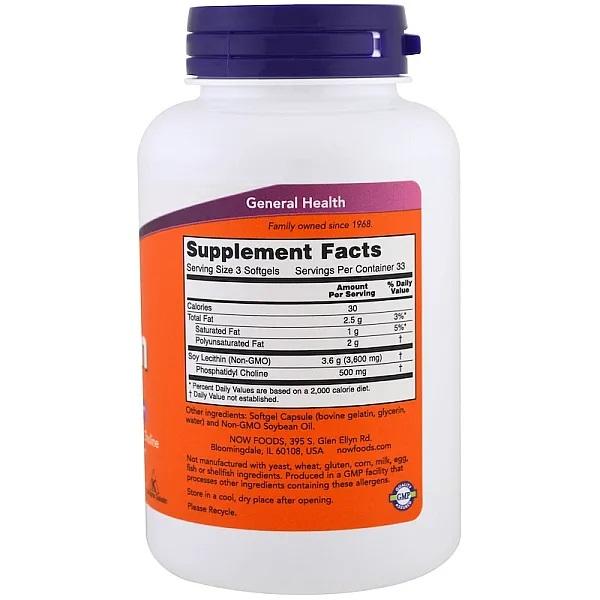 Now Foods LECYTYNA sojowa, 1200 mg.