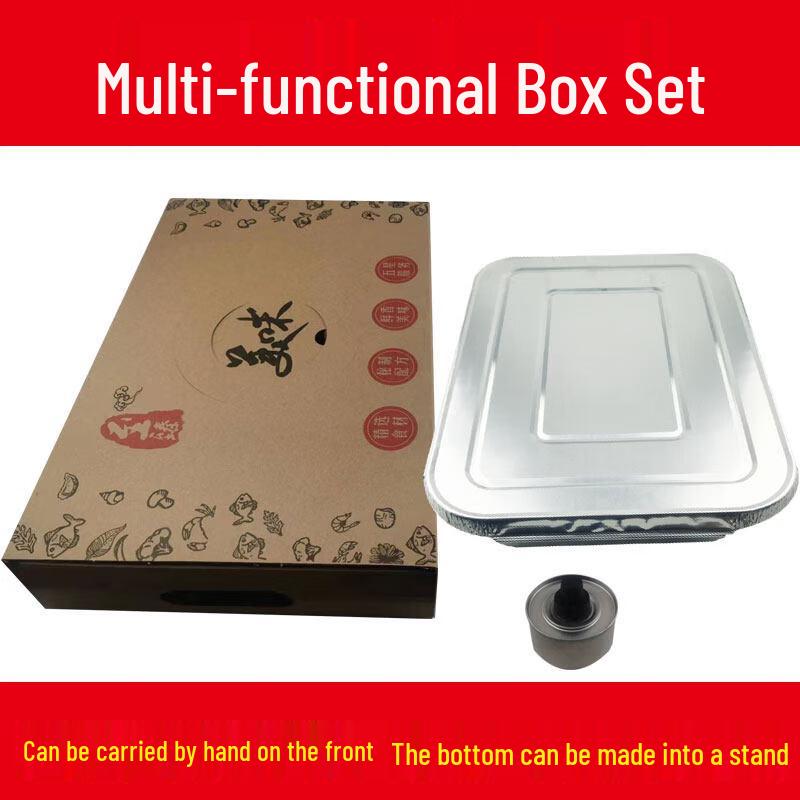 Kashicong Disposable Rectangular Aluminum Foil Takeout Box