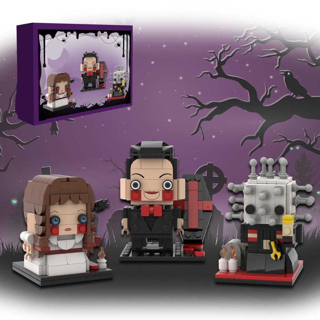 The Building Block Toy Is Compatible With The   SquareHead Set Halloween Decoration Collectible