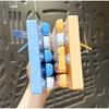 26 Keys Simulation Keyboard Keychain Stress Relief Fidget Clicker Keyboard with Cute Animal Print Bag Charm Desktop Decoration