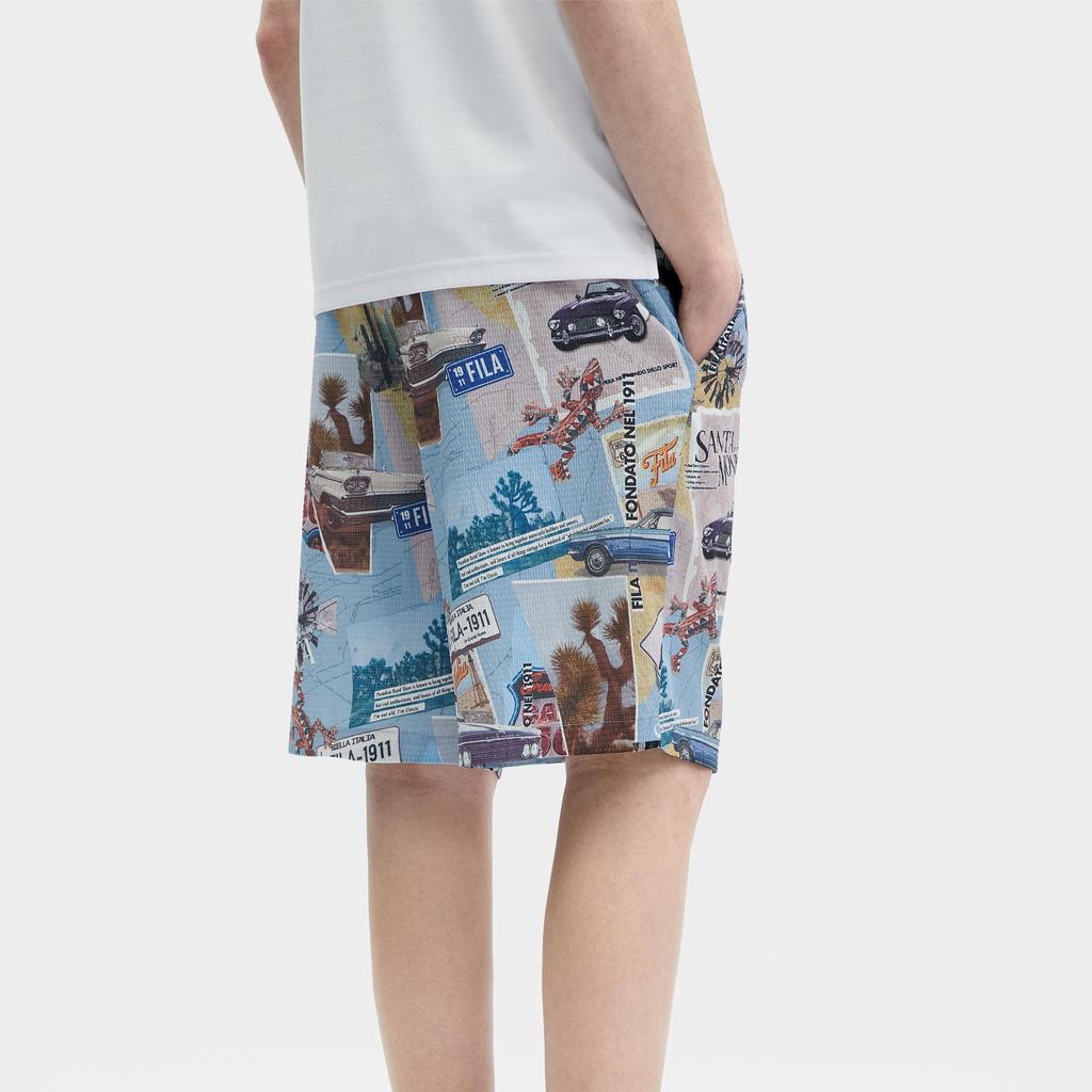 New FILA Casual Shorts Men's All Over Print F11M428804FZA