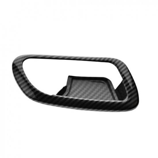 Carbon Fiber Look Inner Door Handle Bowl Cover For Jeep Grand Cherokee 2011-