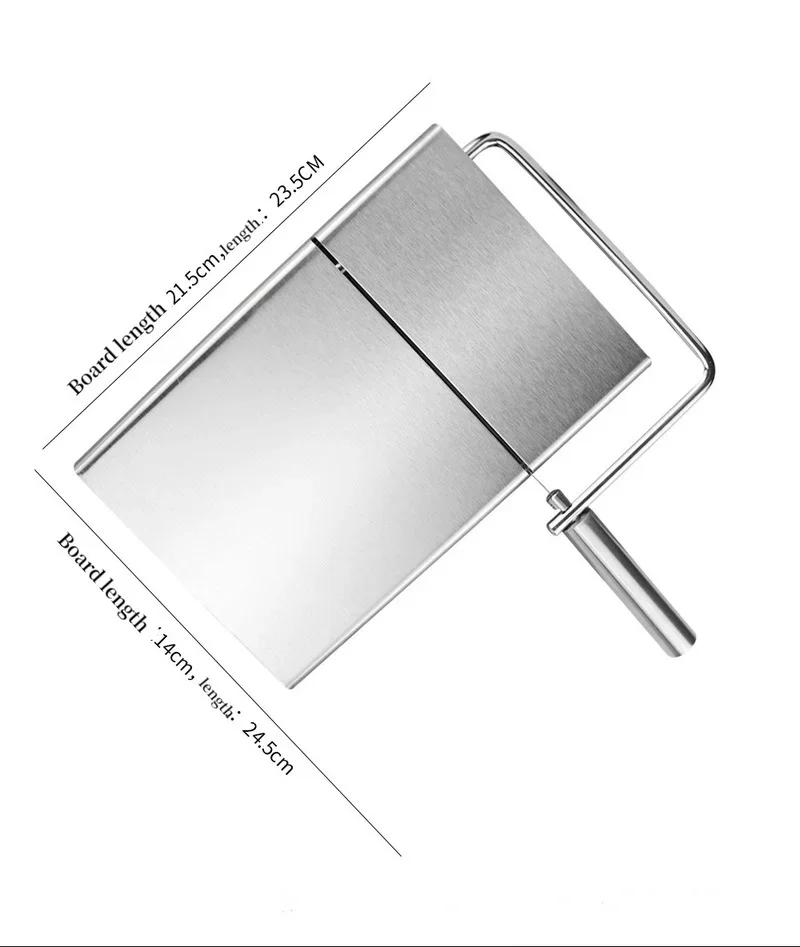 Hochwertiger Edelstahl Käseschneider Küchenschneidebrett Geeignet für Hart- und Halbhartkäse Butterschneider