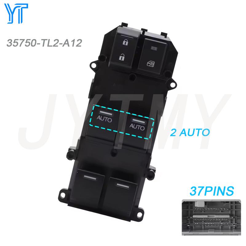 

Car Accessories Window Control Switch for Honda Acura TSX 2009-2014 Driver Side Electric Glass Lifter Button Parts 35750-TL2-A12