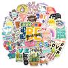 50 Student Stationery Inspirational Text Stickers Photo Album DIY Decorative Stickers Ins Handbook Material Cute Girl Stickers