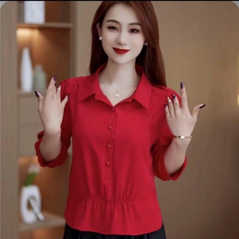 2026 Summer Fashionable Loose Mid-Sleeve Slimming Pullover for Women 3XL [Recommended: 135-150 kg]